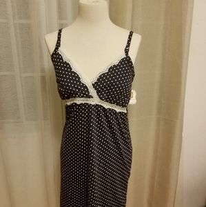 Nursing Navy Dot Nightgown